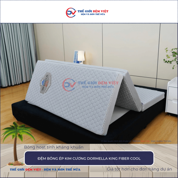 Đệm bông ép Kim Cương Dormella King Fiber Cool